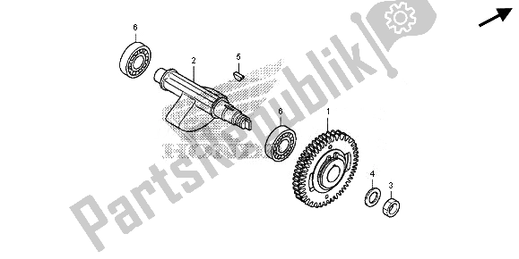 Todas las partes para Eje Equilibrador de Honda CRF 250M 2014