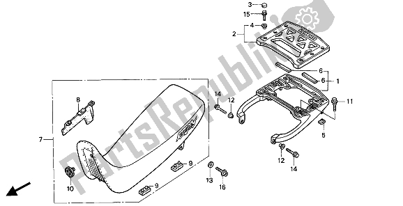 Todas las partes para Asiento de Honda NX 650 1994