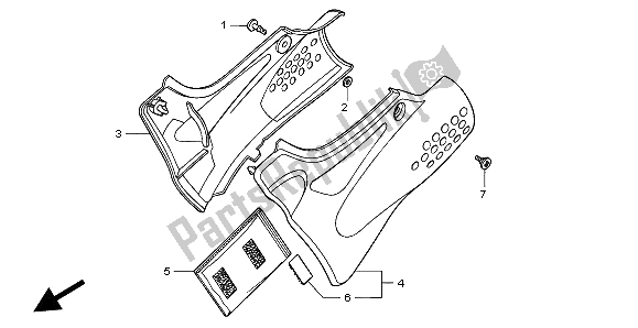 Todas las partes para Cubierta Lateral de Honda SLR 650 1998