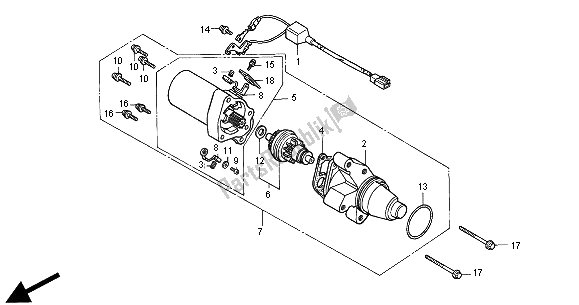 Tutte le parti per il Motore Di Avviamento del Honda NSR 125R 2000