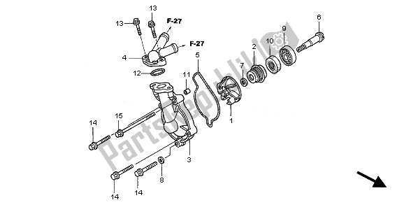 Tutte le parti per il Pompa Dell'acqua del Honda CRF 450X 2008