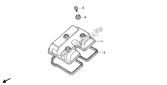 Todas as partes de Tampa Da Cabeça Do Cilindro do Honda NX 250 1993