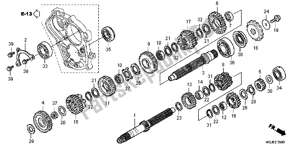 Tutte le parti per il Trasmissione del Honda CBF 1000 FA 2012