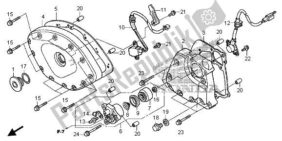 All parts for the Front Cover & Transmission Cover of the Honda GL 1800B 2013