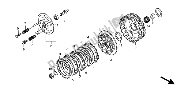 All parts for the Clutch of the Honda CBR 250R 2011