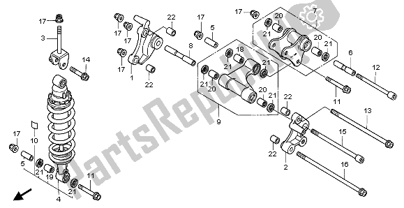 Tutte le parti per il Cuscino Posteriore del Honda VTR 1000F 2003