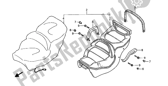 All parts for the Seat of the Honda GL 1500 SE 1991