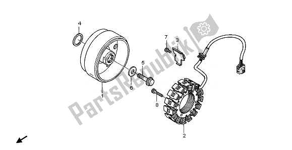 All parts for the Generator of the Honda NT 700V 2008