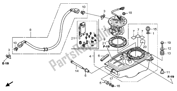 Todas las partes para Bomba De Combustible de Honda NSA 700A 2009