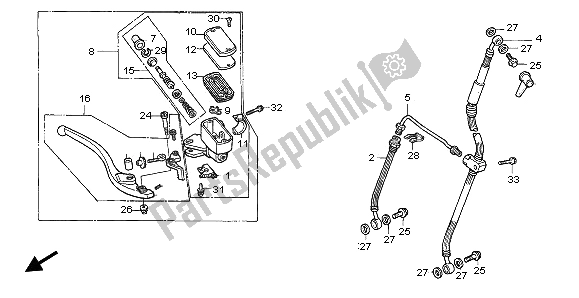 Tutte le parti per il Pompa Freno del Honda VFR 750F 1996