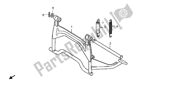 All parts for the Stand of the Honda NHX 110 WH 2011