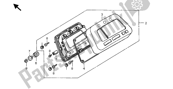 All parts for the Speedometer of the Honda TRX 450 ES Foreman 2001