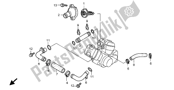 Todas las partes para Manguera De Agua de Honda VT 125C 1999