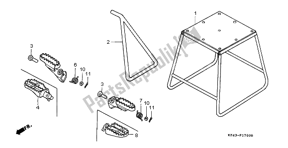 Tutte le parti per il Stand & Step del Honda CR 125R 1997