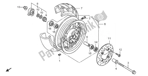 Todas las partes para Rueda Delantera de Honda PES 125 2008