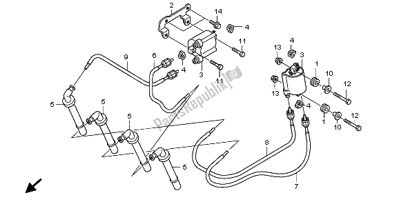 All parts for the Ignition Coil of the Honda CBF 1000A 2009