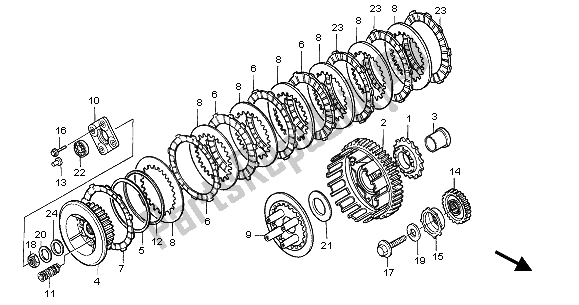 Todas las partes para Embrague de Honda NT 650V 2005