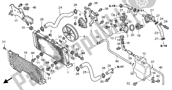 All parts for the Radiator of the Honda CB 1300F 2003