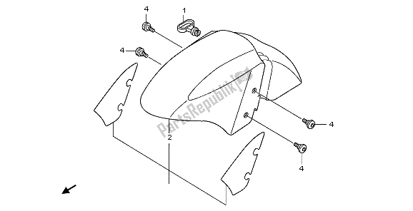 Todas las partes para Guardabarros Delantero de Honda PES 125 2009