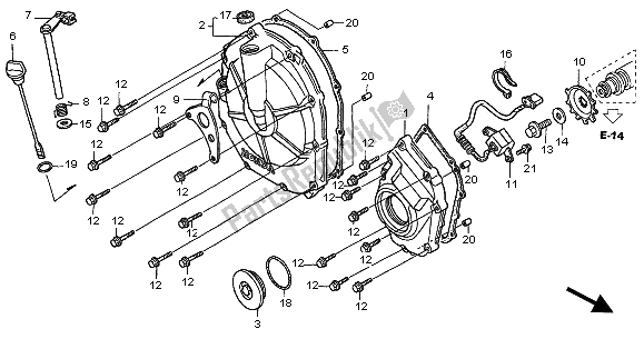 Todas las partes para Tapa Del Embrague de Honda CB 600F2 Hornet 2002