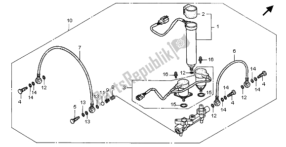 All parts for the Air Distributor of the Honda GL 1500 SE 1996