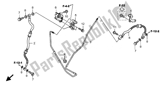 Tutte le parti per il Rr. Tubo Freno E Tubo Freno del Honda SH 125 2010