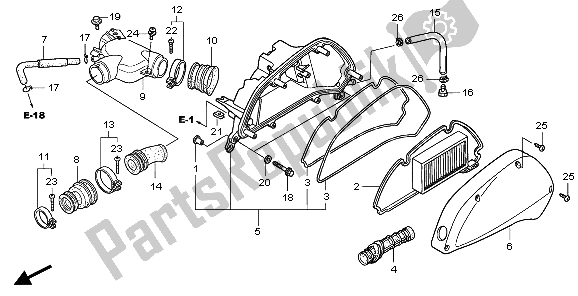 Todas las partes para Filtro De Aire de Honda PES 125 2007