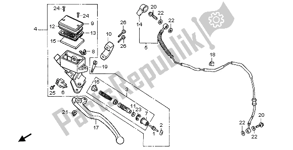 Todas las partes para Cilindro Maestro Del Embrague de Honda VT 1100C 1995