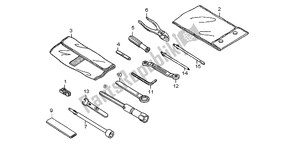 All parts for the Tools of the Honda ST 1300A 2009