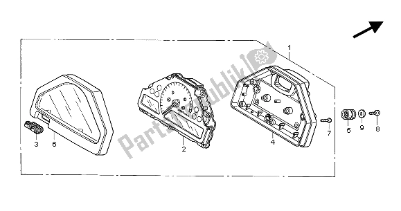 All parts for the Meter (mph) of the Honda CBR 1000 RR 2004