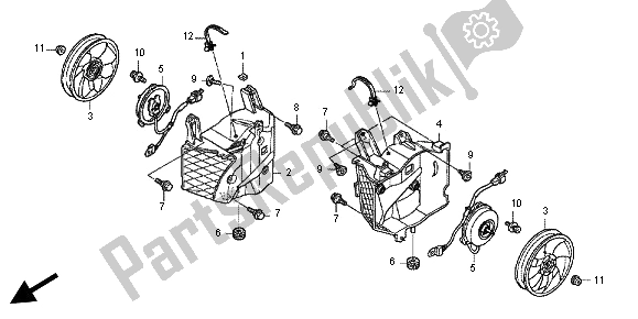 Todas las partes para Ventilador de Honda GL 1800 2012