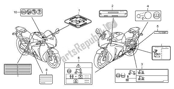 All parts for the Caution Label of the Honda CBR 1000 RA 2011