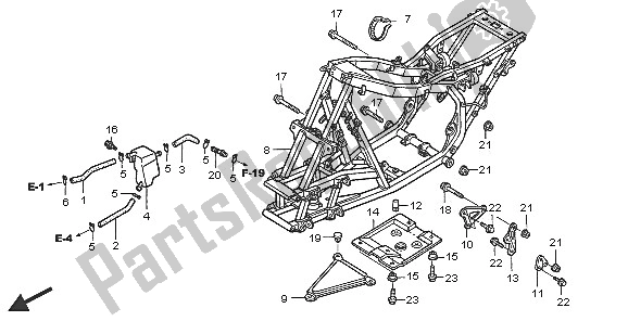 All parts for the Frame Body of the Honda TRX 300 EX Fourtrax 2005