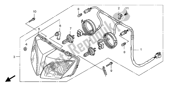 Todas las partes para Faro (eu) de Honda CBF 1000A 2006