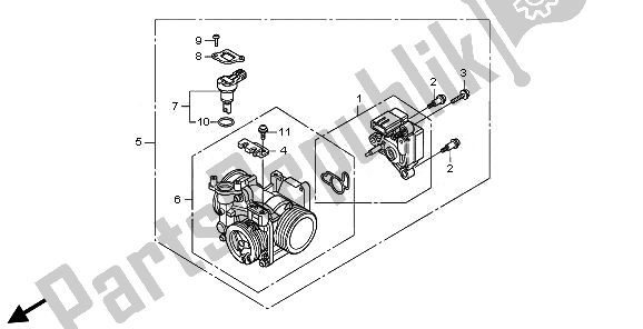 Tutte le parti per il Corpo Farfallato del Honda VT 750C2S 2011