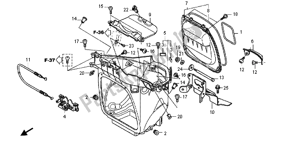 Wszystkie części do Skrzynia Na Baga? Honda NC 700 XD 2013