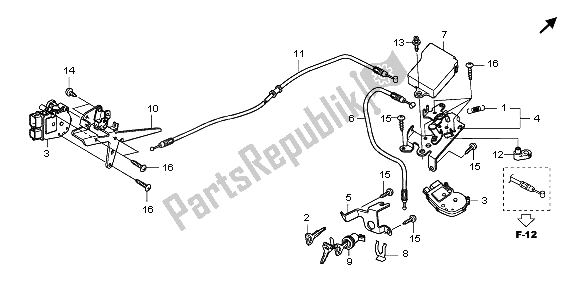 All parts for the Actuator of the Honda NSS 250A 2009