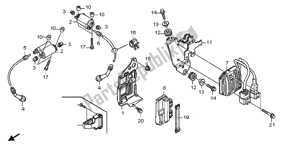 All parts for the Ignition Coil of the Honda XL 700 VA Transalp 2009