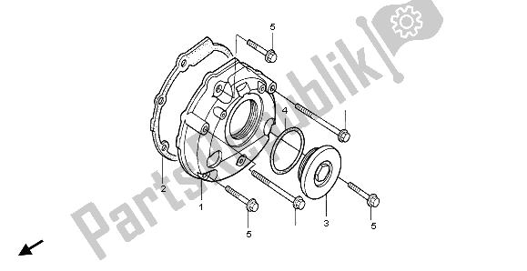 Tutte le parti per il Coperchio Carter Sinistro del Honda CBR 1000F 1998