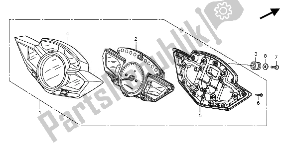 All parts for the Meter (kmh) of the Honda VFR 1200F 2011