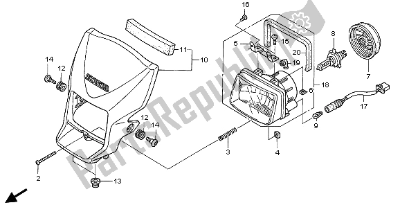 Todas las partes para Faro (eu) de Honda FMX 650 2005