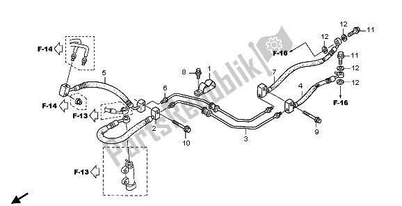 Toutes les pièces pour le Flexible De Frein Arrière du Honda ST 1300 2009
