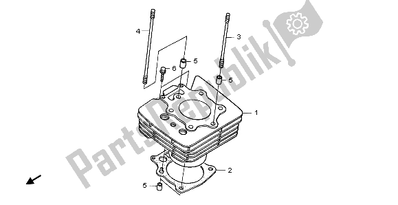 Wszystkie części do Cylinder Honda TRX 450 FE Fourtrax Foreman ES 2004