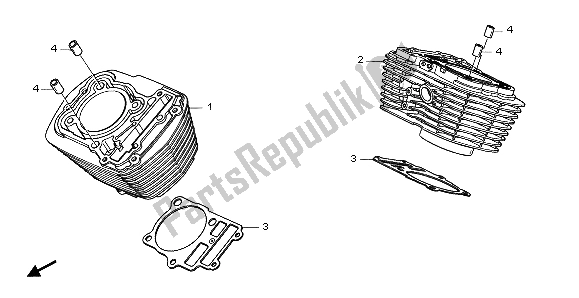 Todas las partes para Cilindro de Honda VTX 1300S 2007