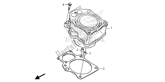 Wszystkie części do Cylinder Honda TRX 420 FA Fourtrax Rancher AT 2013
