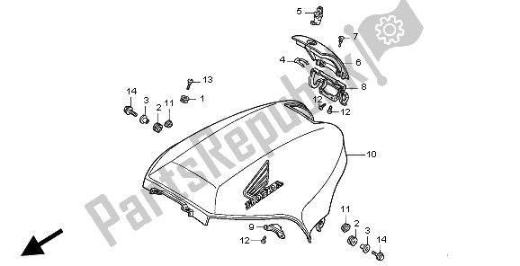 All parts for the Shelter of the Honda ST 1100A 1997