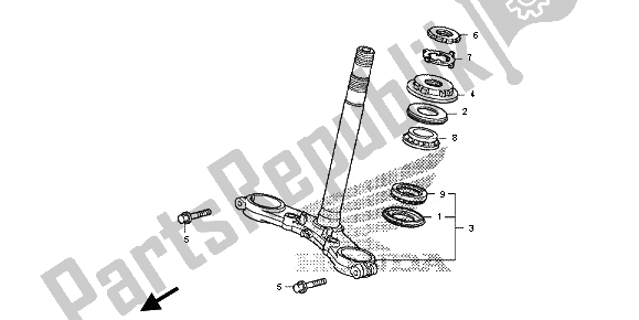 All parts for the Steering Stem of the Honda CB 600 FA Hornet 2013