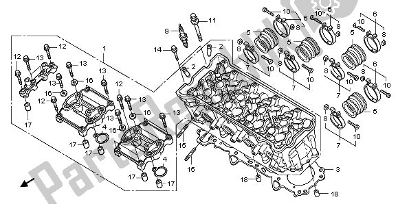 All parts for the Cylinder Head of the Honda CBF 1000 FS 2011