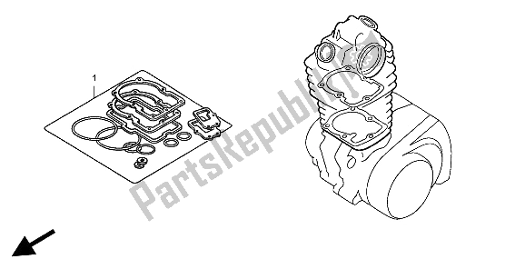 All parts for the Eop-1 Gasket Kit A of the Honda CG 125 1998