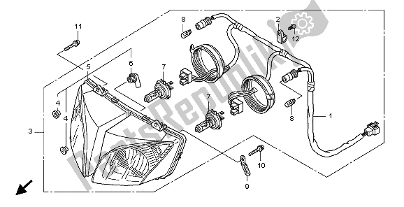 Todas las partes para Faro (eu) de Honda CBF 1000S 2009